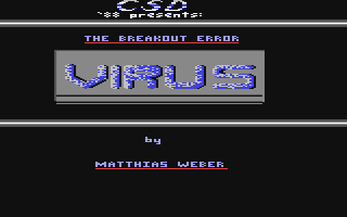 Virus - The Breakout Error Title Screen